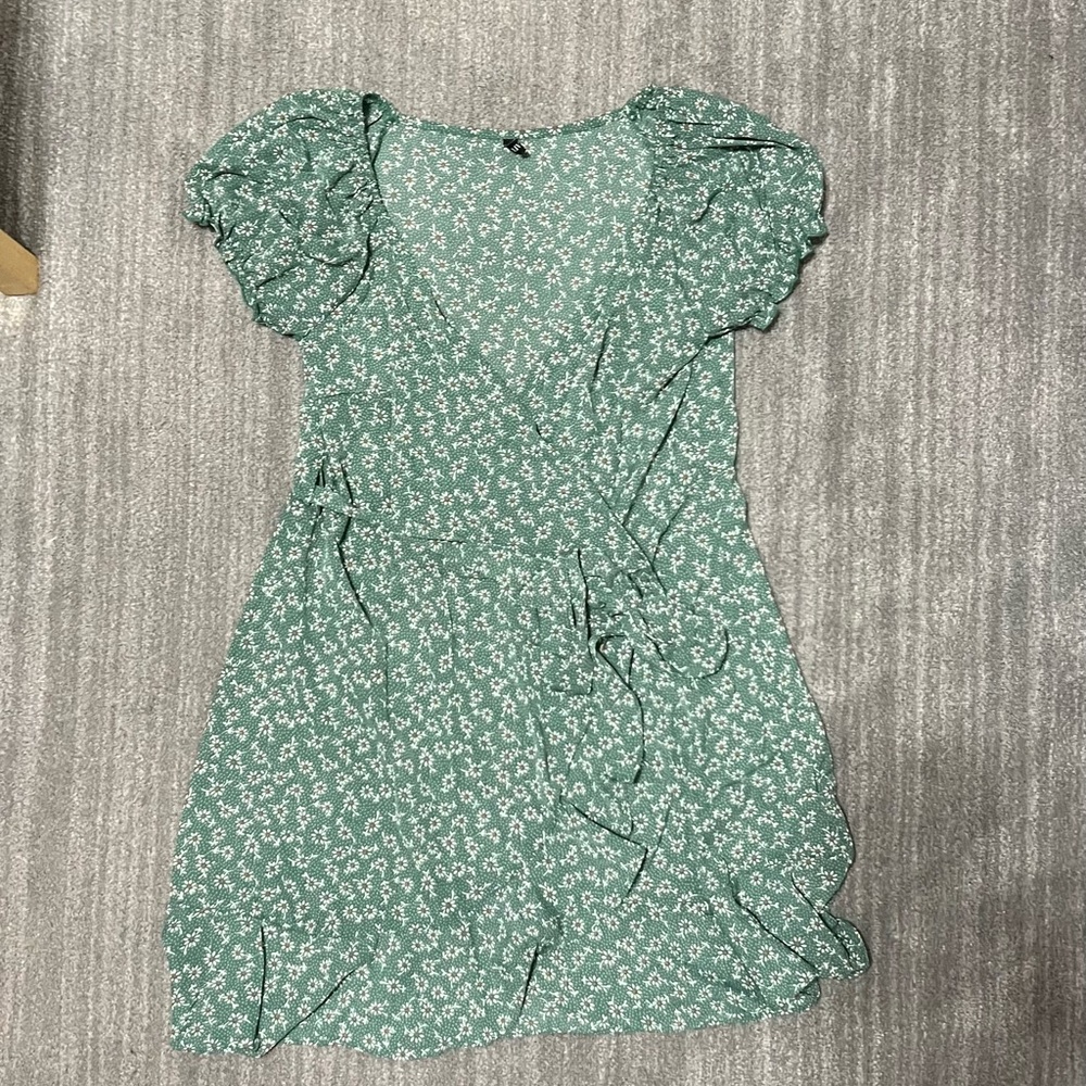 Zaful Green Floral Dress